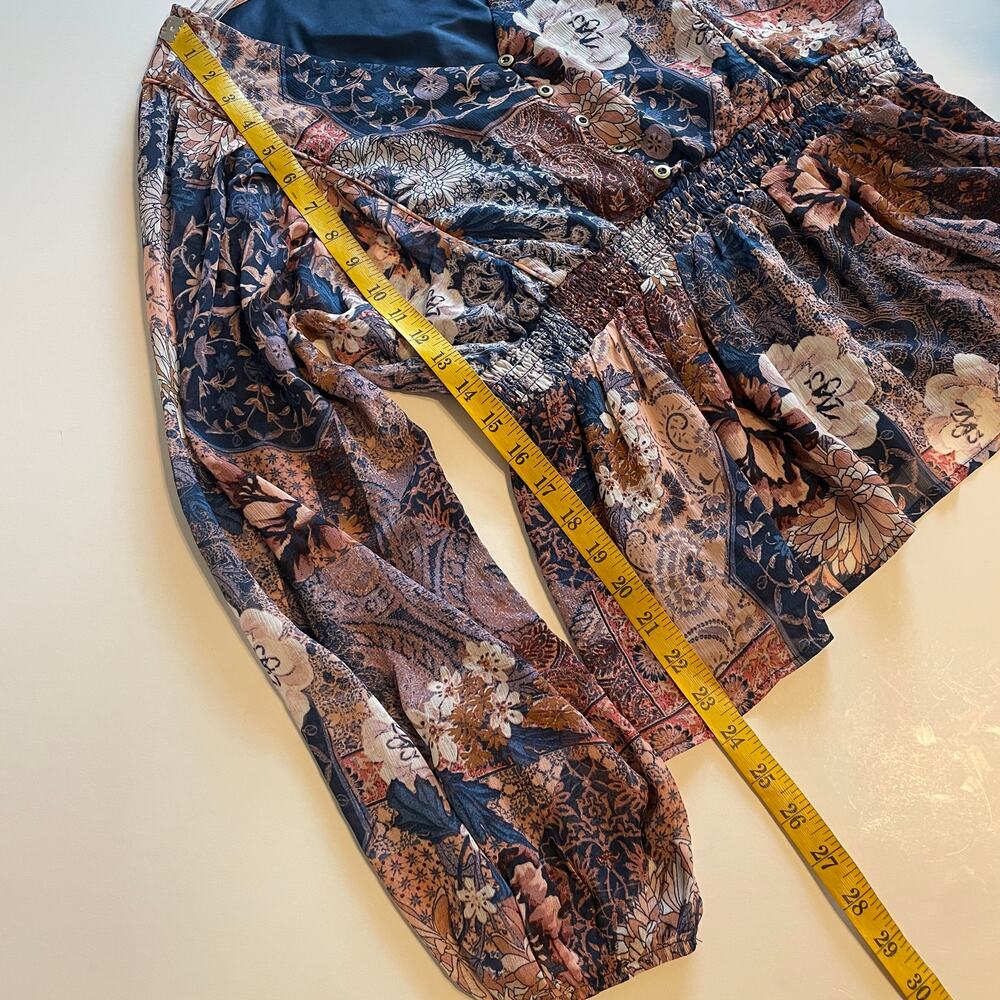 Maurices Patchwork Blouse Womens Medium Turquoise… - image 7